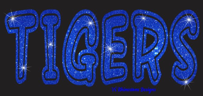 Tigers Inline Glitter Vinyl Transfer